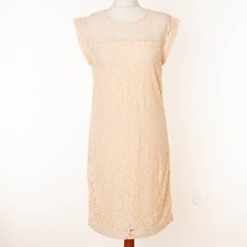 Robe femme ROSEMUNDE dentelle crème manches courtes taille 36 11273