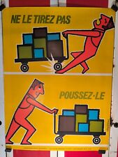 affiche ancienne originale Chabedec sécurité 1973