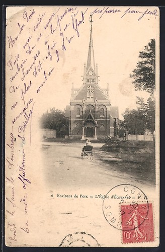 Cpa équennes église - Équennes,, l´Église