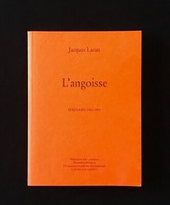 Jacques Lacan - L’ANGOISSE SÉMINAIRE 1962-1963 - (1998)