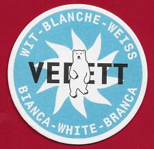 Sous Bock neuf coaster  VEDETT WIT BLANCHE WEISS BIANCA WHITE BRANCA OURS