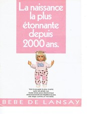 Publicité Advertising 018  1987  poupée  le bébé de Lansay