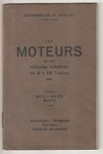 Livre - Notice entretien Berliet Moteurs de 3 à 12 Tonnes - 1929 - Auto - Camion