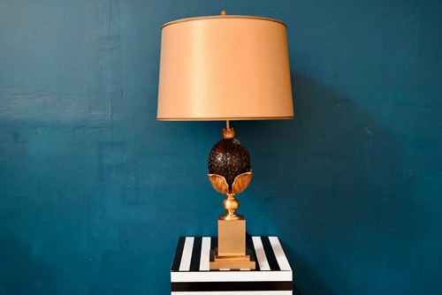 Grande lampe dorée noix - , de