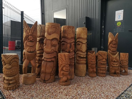 Tiki polynésien bois - tiki, de