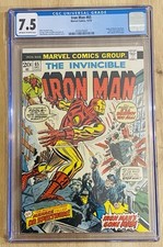** Comic Iron Man #65, Marvel comics, 12/1973, Bronze age, 1st printing, CGC 7.5