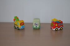 3 véhicules TUT TUT Bolide Vtech  camion  pompier Mahé,Ethan la depanne, Gabriel