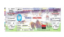 RARE / TICKET BILLET - RUGBY : FRANCE - ANGLETERRE ENGLAND 1996 / MATCH CONCERT
