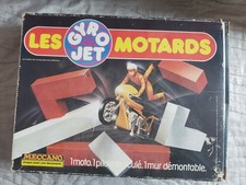 Les Get motards Vintage 1976 - MECCANO, 1 moto, 1 pilote, 1 mur, 1 lanceurl