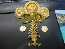 6 bronzes de décoration,Empire-Restauration,bronze doré,XIXème