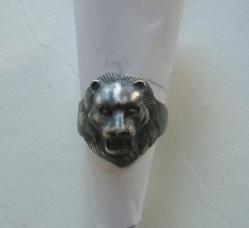 Bague tête lion - de,