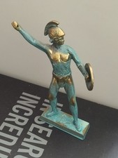 GREEK WARRIOR STATUE SPEAR &