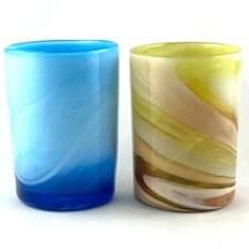 2 VASES Rouleaux Vintage Verre