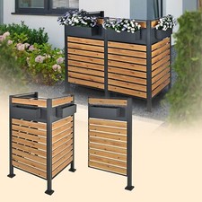 Éléments de clôture extensible pour poubelles avec/sans bacs à fleurs au choix