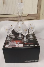 Service 7 Pièces Liqueur Carafe+ 6 Verres Cristal d'Arques Modèle Maintenon Neuf