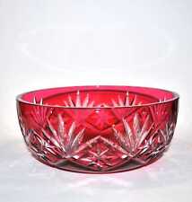 SAINT-LOUIS Coupe style Massenet en cristal doublé rouge Overlay 1920-30