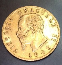 Italie 20 Lires Victor Emmanuel Or - 20 L Vittorio Emmanuele 1863 BN