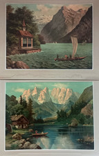 Paire de chromolithographies