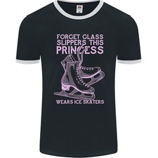 T-Shirt Ringer Homme Funny Skater Cette Princesse Porte Des Patins À Glace FotL