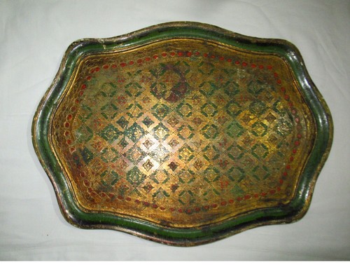 Ancien plateau florentin bois - ancien,