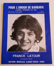 Partition vintage sheet music FRANCK LATOUR : Pour l'Amour de Barbara * 70's