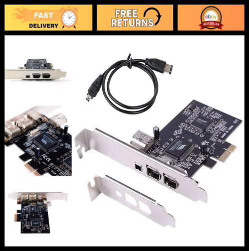 Pcie firewire card ports - firewire, 4
