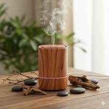 Diffuseur d’huiles essentielles ultrasonique bois LED – Brumisateur – Bien-être 