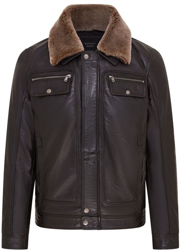 Hommes cuir noir veste - hommes,