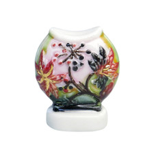 Feve Vase Art Nouveau d'après Emile Gallé Porcelaine Miniature