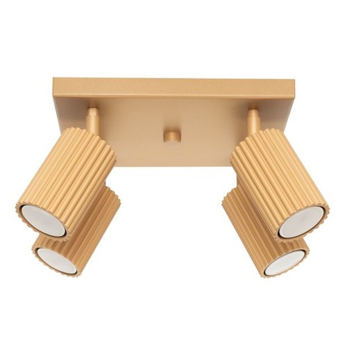 Plafonnier aluminium doré - aluminium,