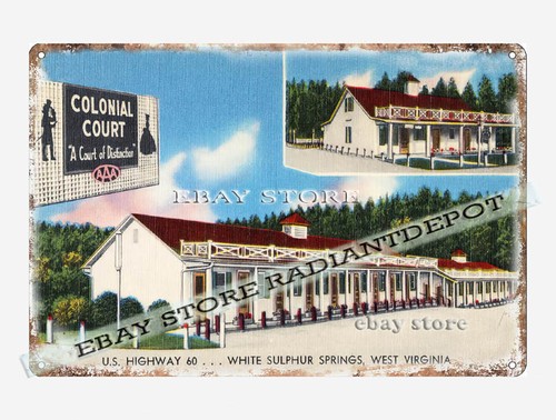 Tin sign 1930s 40s colonial - tin,