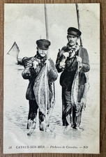 CPA  - Carte Postale - CAYEUX SUR MER - Pecheurs de Crevettes - 1930