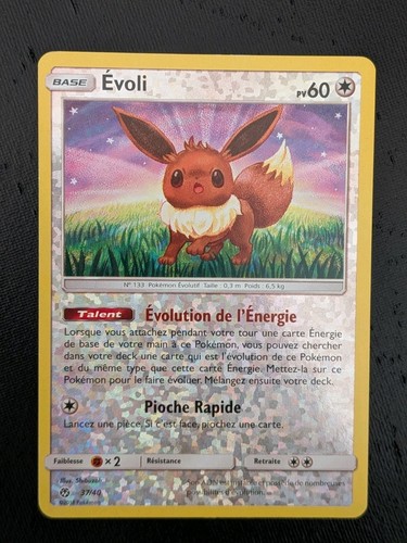 Carte pokémon evoli - pokémon, 37/40