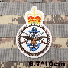 Patch militaire Royaume-Uni Royal Forces écusson couronne aigle ancre 6,7x10cm