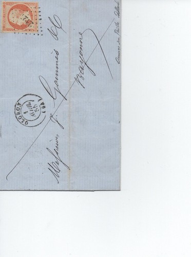 Lettre oloron bayonne - tb, 1855