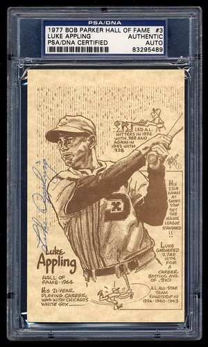 Luke appling signed 1977 bob - luke,