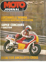 MOTO JOURNAL N°542 LUCCHINELLI - HONDA / 250 ANCILLOTTI CROSS / HONDA BOL D'OR
