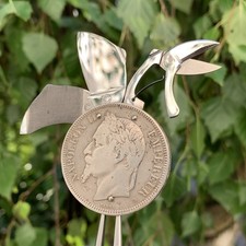 Onglier Ancien Eloi Pernet 5 Francs Argent 1869 Napoléon III