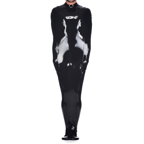 Black latex sleeping bag - black,