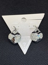 Boucles d’oreilles Pendantes GUESS Coeur Argenté Et Strass