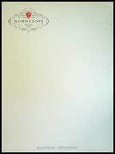 Ancien menu MOMMESSIN  Beaujolais à Mâcon - vintage