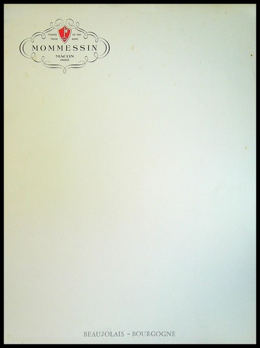 Ancien menu mommessin - menu,