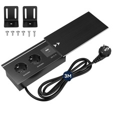 Multiprise Electrique 3M Câble Prise Encastrable Plan de Travail Cuisine USB ...