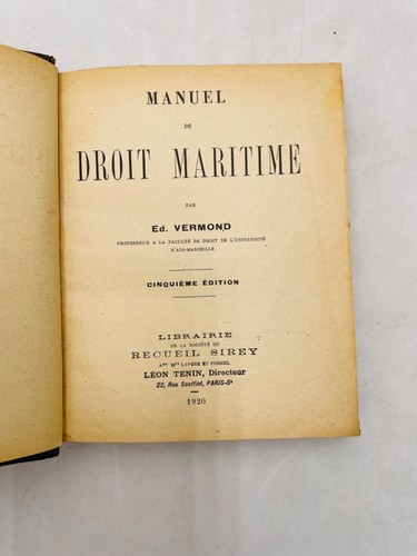Manuel droit maritime - droit,