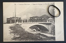 Cpa 38 ISÈRE 2 tramways électriques Ligne de voreppe Le pont de la Vence ￼
