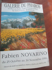 Affiche d'Exposition Fabien Novarino Galerie du Pharos 1996 63 cm sur 43 cm  83