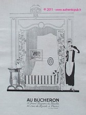 PUBLICITE AU BUCHERON LIT RENE