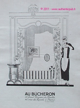 Publicite bucheron lit rene - publicite,