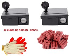 2 pcs station de poison de souris cube 10 pcs poison livraison gratuite