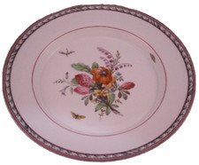 Assiette Florale En Porcelaine